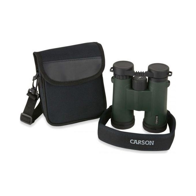 Carson JR-042 JR Series binocolo 10x42 mm BaK-4 con ottica FMC impermeabile e antiappannamento colore Nero Verde