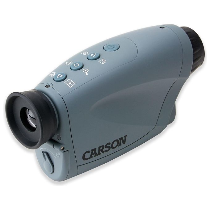 Carson NV-250 Aura Plus Monoculare Digitale con Visione Notturna 120 m Risoluzione 640 x 480 Pixel Zoom Digitale 2x Ingrandimento 4x Scheda MicroSD 32 GB Batterie AAA 3 Pezzi colore Nero Grigio