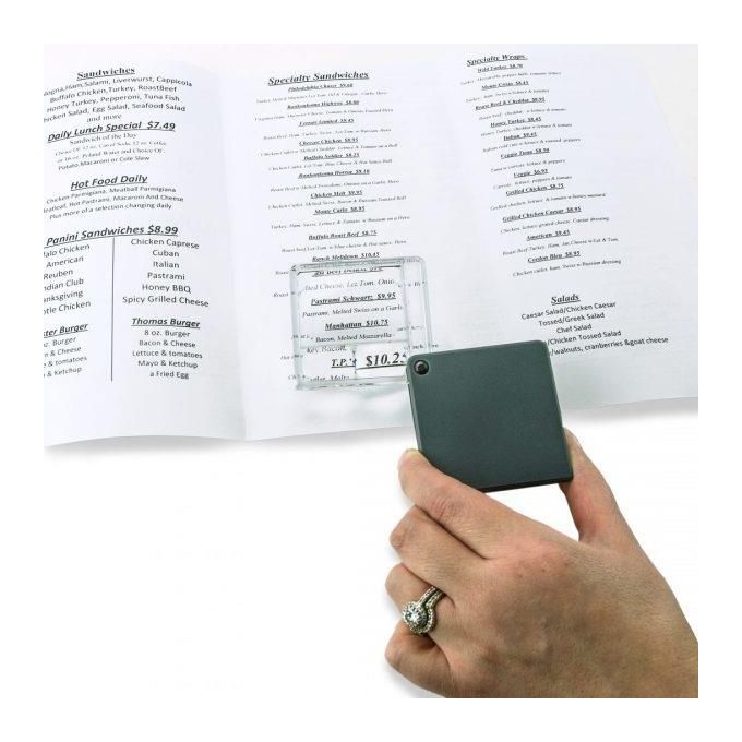 Carson MagniFlip Plus Lente d'Ingrandimento con Custodia Protettiva Nero