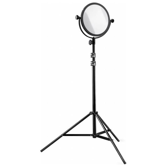 Walimex pro 20617 Soft LED 300 Lampada LED Rotonda 30 W CRI 93-95 Ra Dimmerabile 5600 K colore Nero