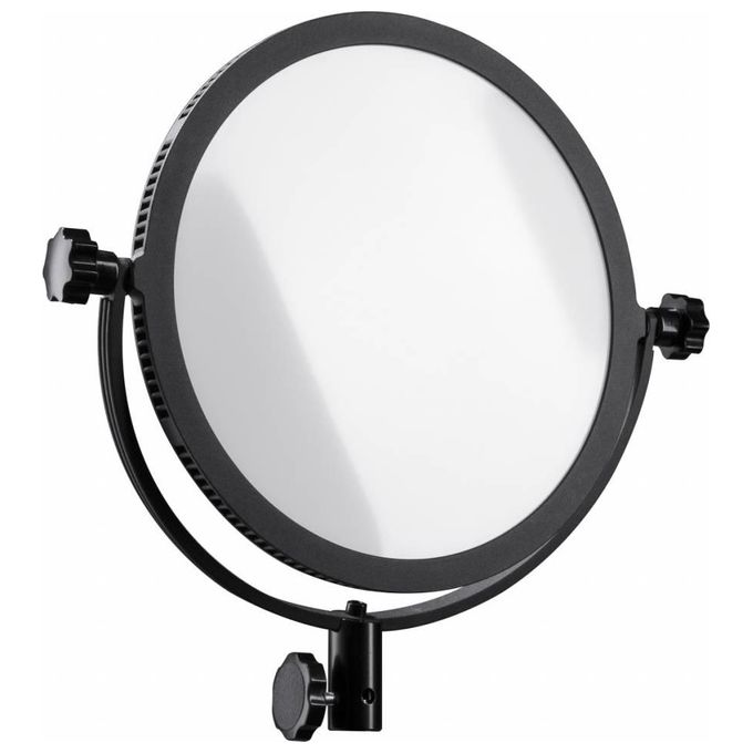 Walimex pro 20617 Soft LED 300 Lampada LED Rotonda 30 W CRI 93-95 Ra Dimmerabile 5600 K colore Nero
