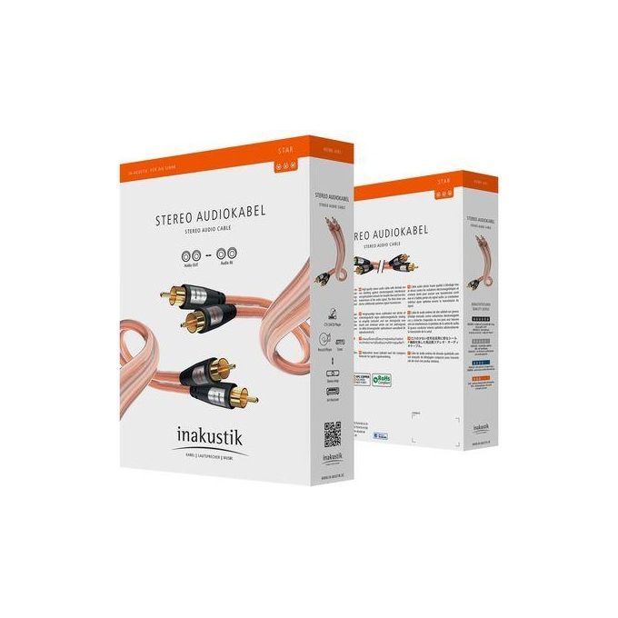 In-Akustik Star II Audio Cavo Cinch - Cinch 0.75mt