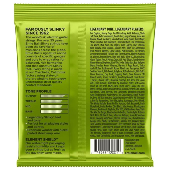 Ernie Ball Confezioni 3 Mute Corde Regular Slinky Adatto per Chitarra 6 Pezzi