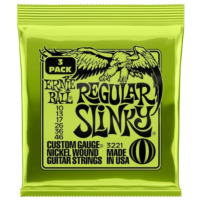 Ernie Ball Confezioni 3 Mute Corde Regular Slinky Adatto per Chitarra 6 Pezzi