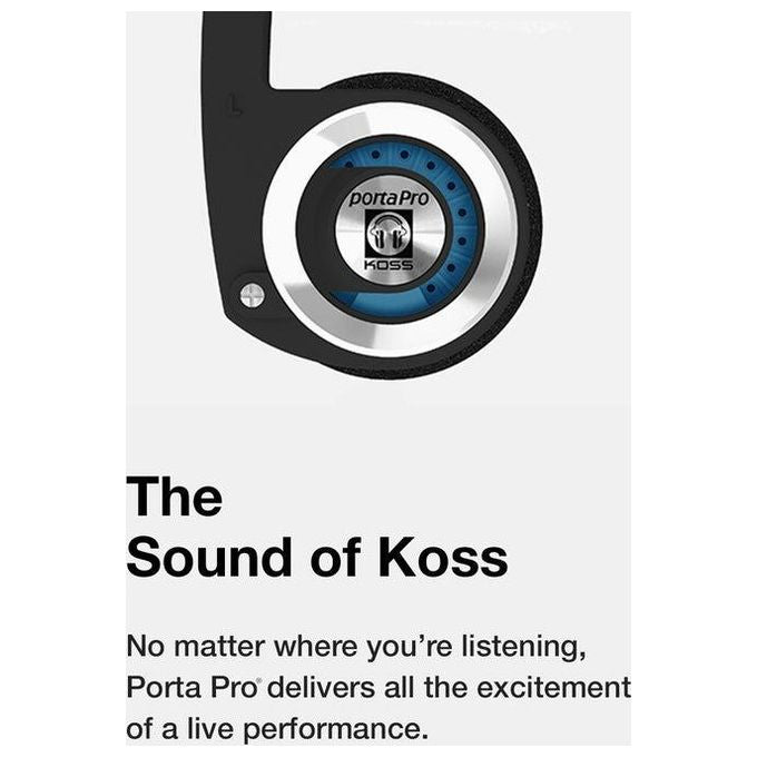 Koss Porta Pro Cuffie a Padiglione con Microfono Nero