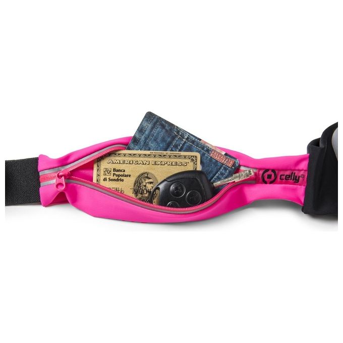 Celly Runbelt View Duo Cintura da Braccio per Smartphone fino a 6,2'' Rosa