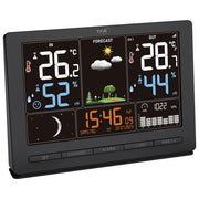 TFA 35.1118.01 Season 2 Stazione Meteo Wireless Display Colori Temperatura Umidita' Orologio Radiocontrollato Fasi Lunari colore Nero