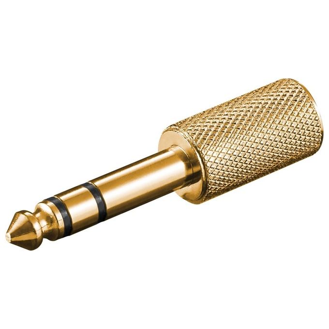 Goobay Adattatore Cuffie Jack AUX Struttura in Oro Spina 6 35mm