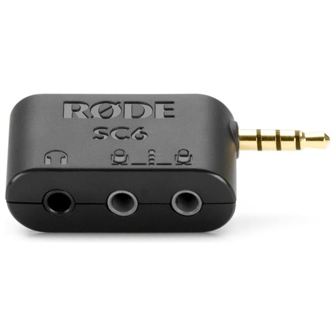 Rode SC6 Adattatore Attacco Dual TRRS su Uscita da 35 mm Nero