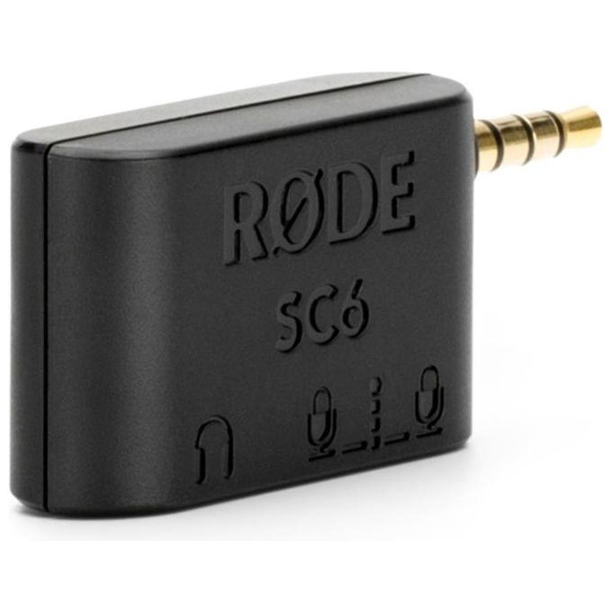 Rode SC6 Adattatore Attacco Dual TRRS su Uscita da 35 mm Nero