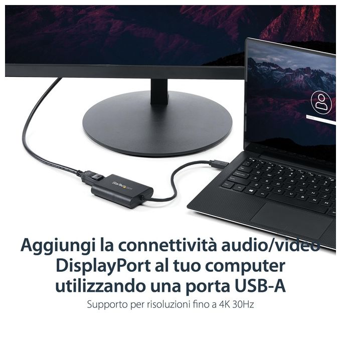Startech Adattatore Usb a Displayport Usb 3.0 4K 30hz Usb a Dp