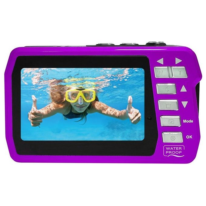 Easypix 10074 W3048 Edge Fotocamera Subacquea Doppio Schermo 48 MP Video 4K Impermeabile 3 m colore Viola