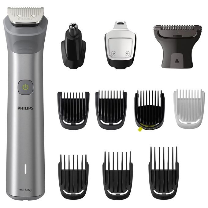Philips MG5940-15 Serie 5000 Rasoio elettrico Rifinitore 12 in 1 Viso Testa Corpo 12 accessori autonomia 120 min colore Acciaio inossidabile
