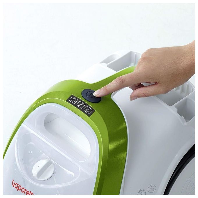 Polti PTEU0317 Vaporetto Smart 110 Eco Pulitore a Vapore Cilindrico 1500W 4 bar Autorefill 110 g-min colore Nero Verde Bianco