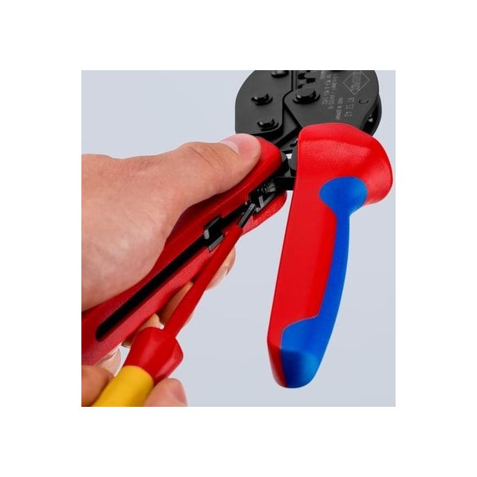KNIPEX 97 52 42 PreciForce Pinza per capicorda per terminali MC4-MC4 EVO 2 4 6 mm² 12 10 AWG colore Brunita