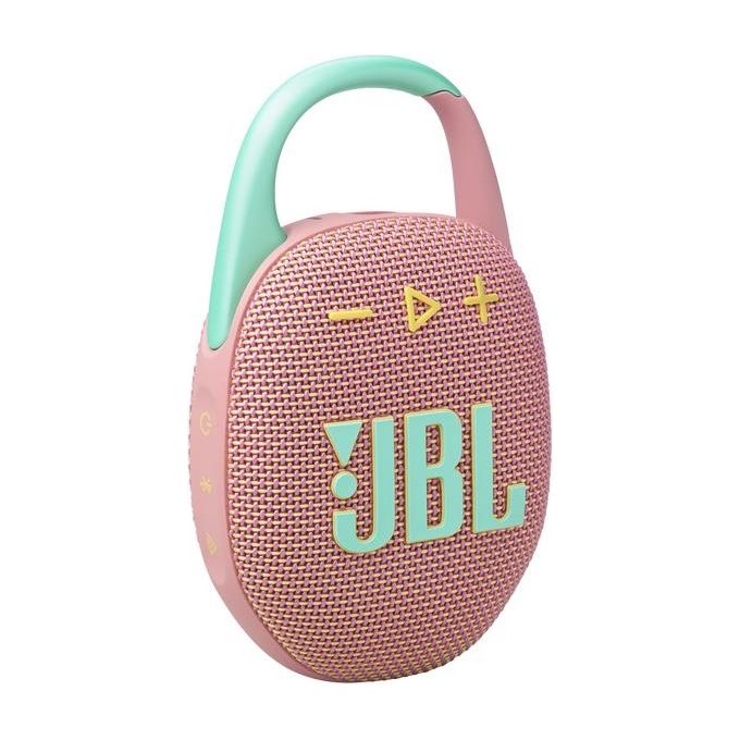 JBL JBLCLIP5PINK Clip 5 Cassa Bluetooth Portatile 7W IP67 Moschettone Integrato 12h Autonomia colore Rosa
