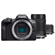 Canon EOS R100 6052C023 Fotocamera Mirrorless Kit Doppio Obiettivo RF-S 18-45mm RF-S 55-210mm 24.1 MP 4K Wi-Fi Bluetooth colore Nero