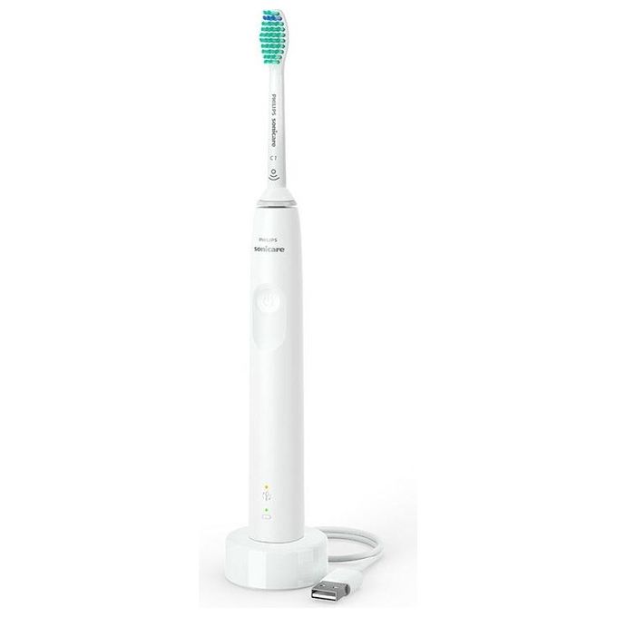 Philips HX3671-13 Sonicare Serie 3100 Spazzolino elettrico sonico con timer e sensore di pressione autonomia 14 giorni colore Bianco