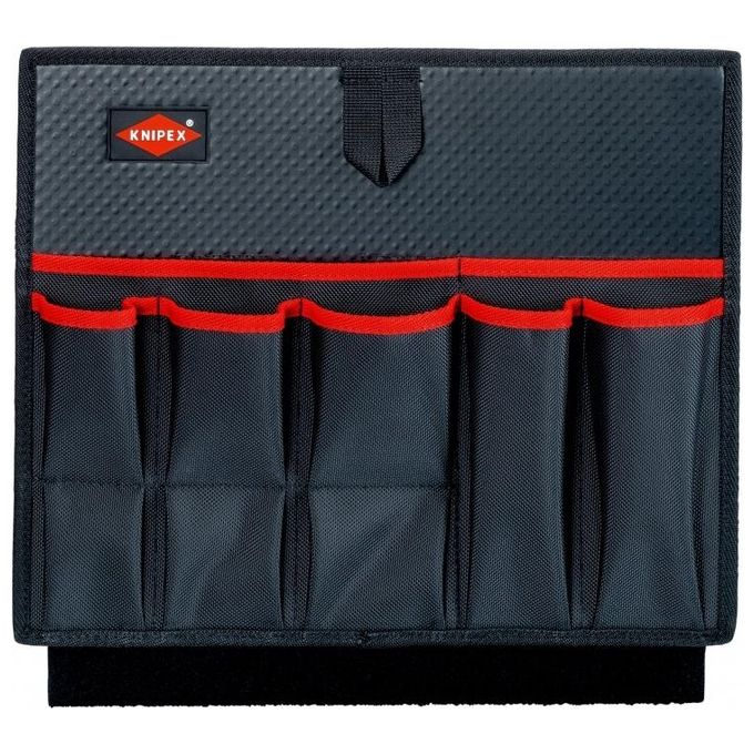 KNIPEX 00 21 19 LB Pannello portautensili per KNIPEX L-BOXX in poliestere resistente con 17 tasche e 17 asole elastiche colore Nero