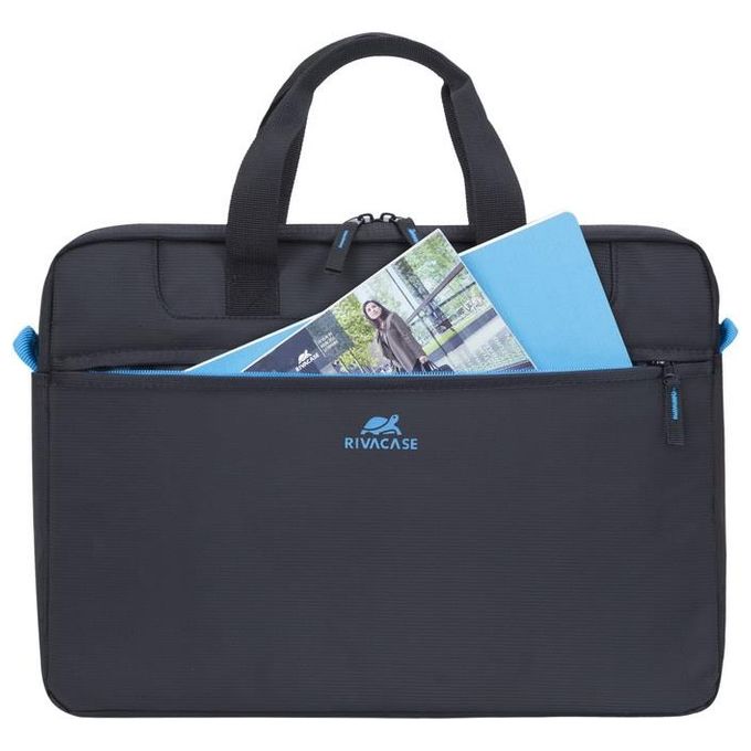 Rivacase Borsa da Corriere 8037 per Laptop 15.6 Pollici Nero in Poliestere