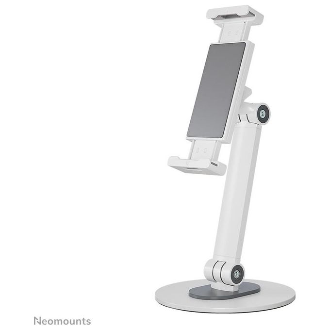Neomounts DS15-540WH1 Supporto Universale da Scrivania per Tablet Fino a 12,9 Pollici Regolabile in Altezza e Rotazione 360° Colore Bianco
