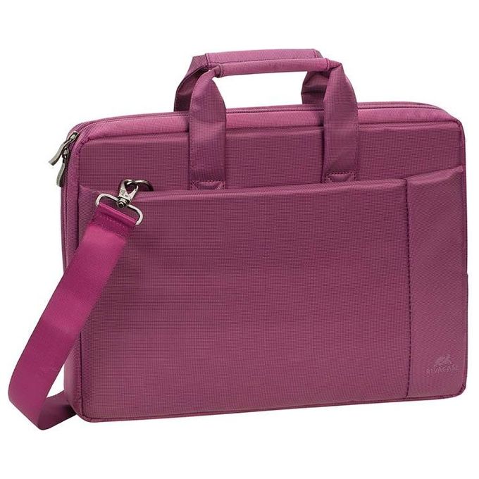 Rivacase Borsa per Notebook 15,6'' Tasca Esterna Tracolla Antiscivolo Viola