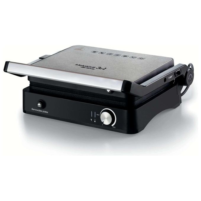 Ariete 1934 MetalGrill 3in1 Bistecchiera 2000W 3 Modalita' di Cottura Piastre Antiaderenti Rimovibili colore Silver Black