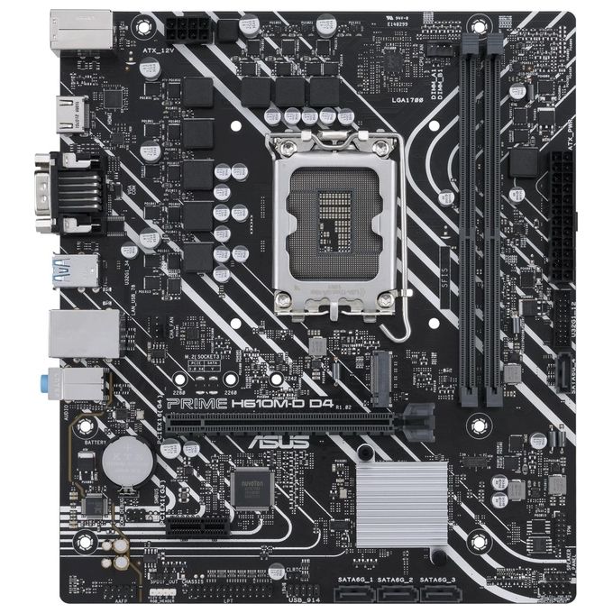 ASUS 90MB1A00-M0EAY0 PRIME Scheda madre Intel H610 LGA 1700 DDR4 M.2 HDMI 2.1 Gigabit Ethernet colore Nero