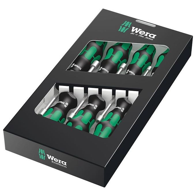 Wera 395 HO-7 SM Assortimento di Giraviti a Bussola Esagonale 7 Pezzi