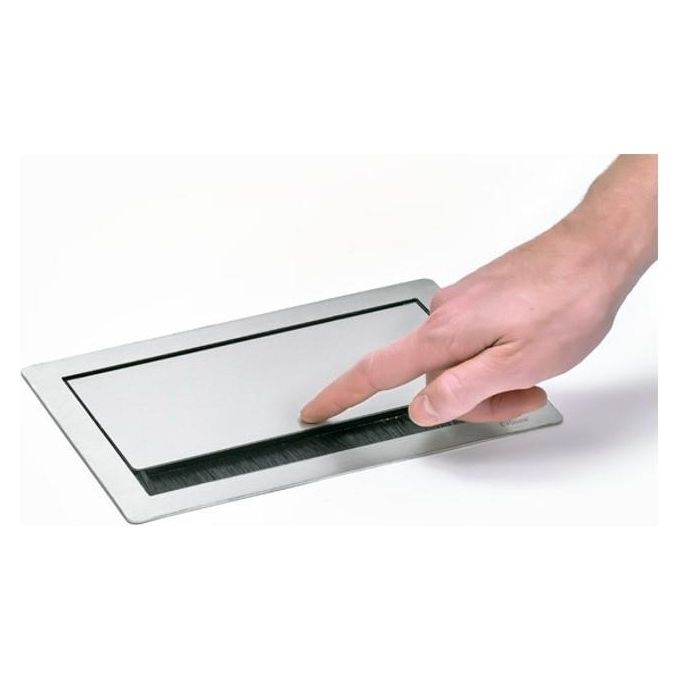 EVOline 159370024900 Fliptop Push Prolunga da Incasso 3 Prese Schuko 3 m Cavo 16 A 220-240 V colore Nero Grigio