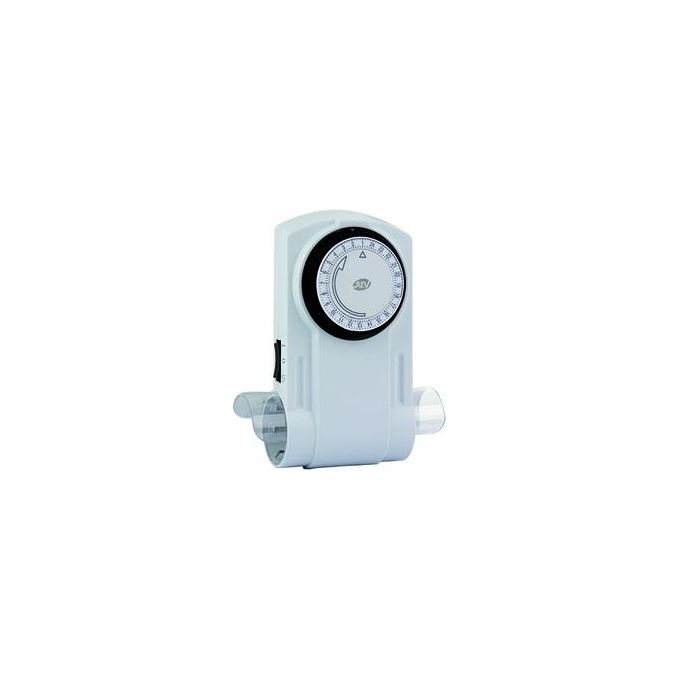 REV 0025600103 Timer Meccanico Doppia Presa Giornaliero 96 Cicli 1800 W colore Bianco