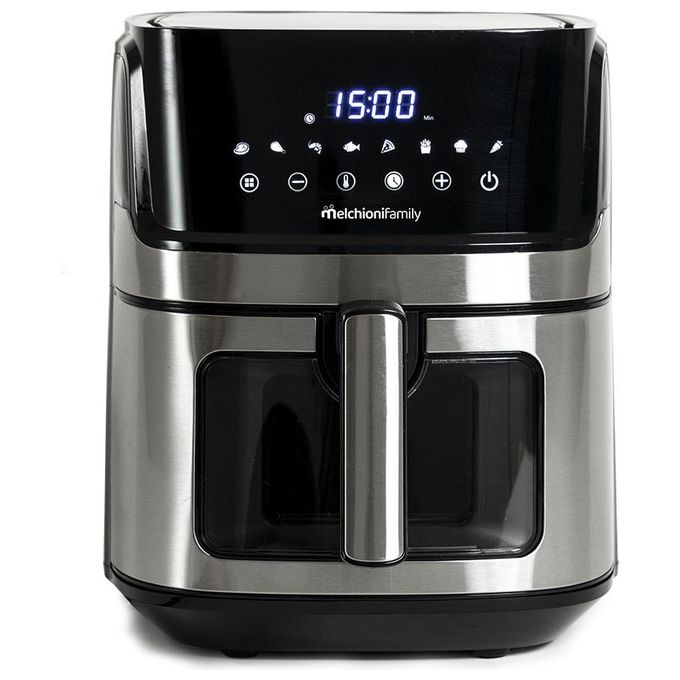 Melchioni 118340033 Friggitrice ad aria 6,5 L 1600 W Wifi Alexa Google colore Nero