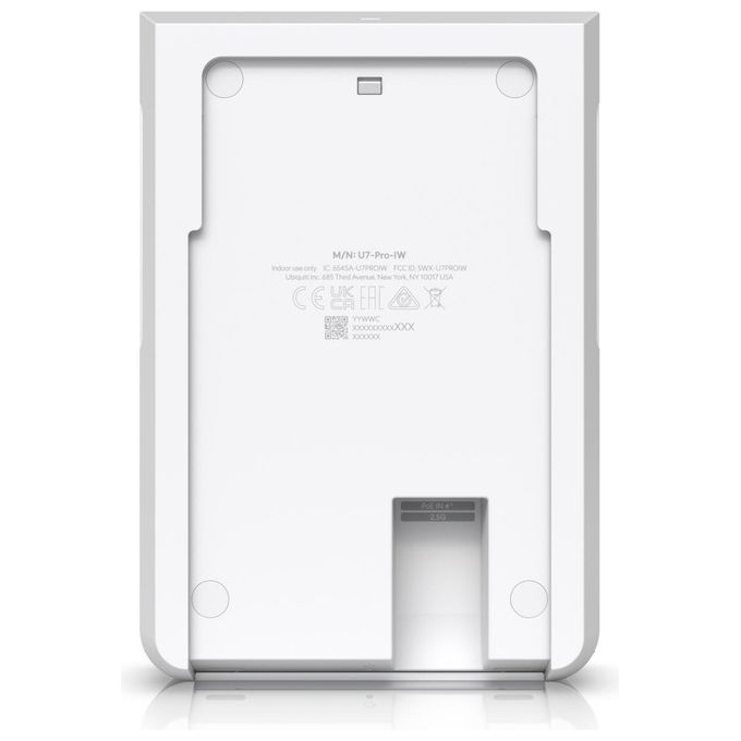 Ubiquiti U7-PRO-WALL UniFi Access Point Wi-Fi 7 Tri-Band 5700 Mbit-s PoE+ 2.5 Gbps colore Bianco