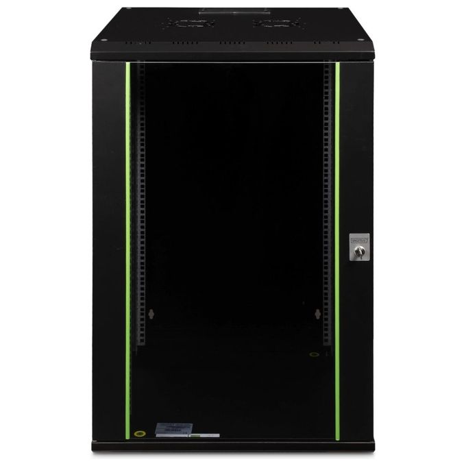 Digitus DN-19 20U-6-6-SW Serie Unique Armadio Rack 19 pollici 20U Profondita' Utile 450 mm Carico Massimo 100 Kg Porta in Vetro di Sicurezza IP20 colore Nero
