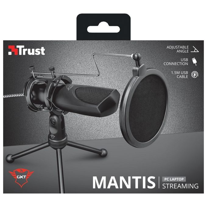 Trust GXT 232 Mantis Microfono per Pc Nero