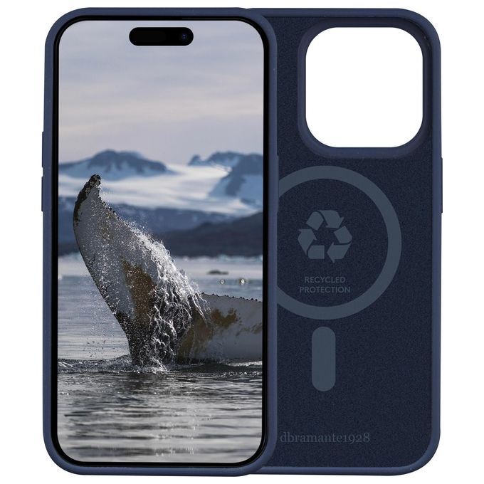 Dbramante1928 MO67PABL1877 Monaco Custodia per Cellulare Cover Compatibile con MagSafe iPhone 15 Pro Max colore Blu
