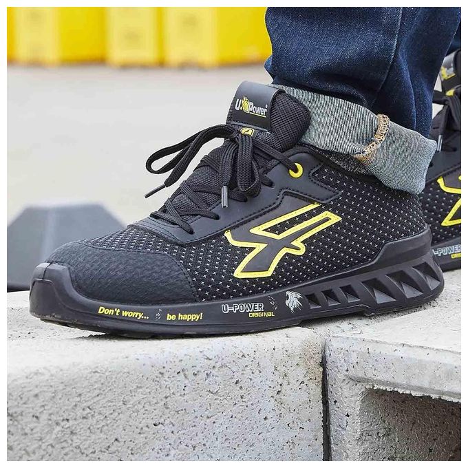 U-Power RV20014 Matt Red Leve Scarpe Antinfortunistiche S3 CI SRC ESD Puntale Alluminio Taglia 45 colore Nero