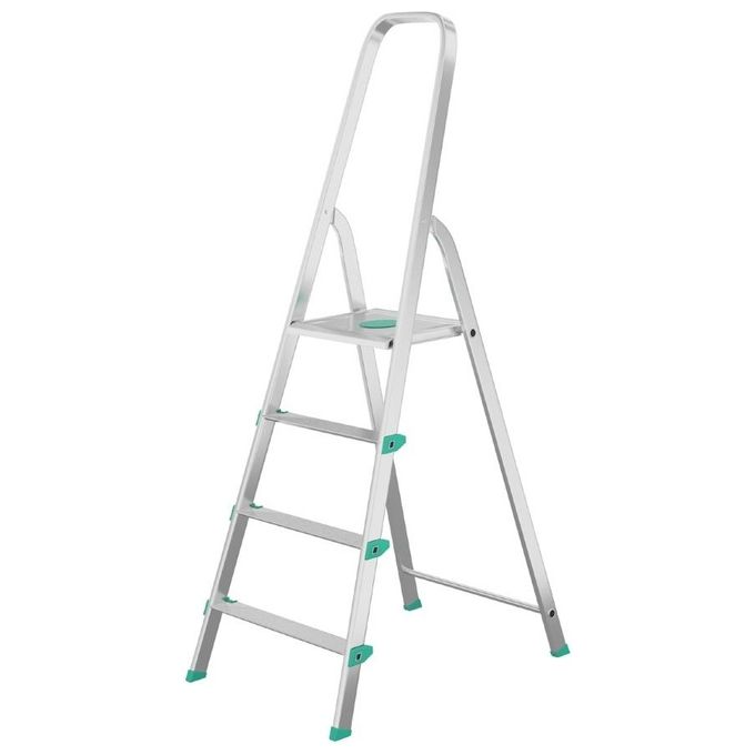 Colombo Scala LIBELLULA 4 gradini in alluminio con gradini antiscivolo piedini antiscivolo portata max 150kg EN131 Made in Italy