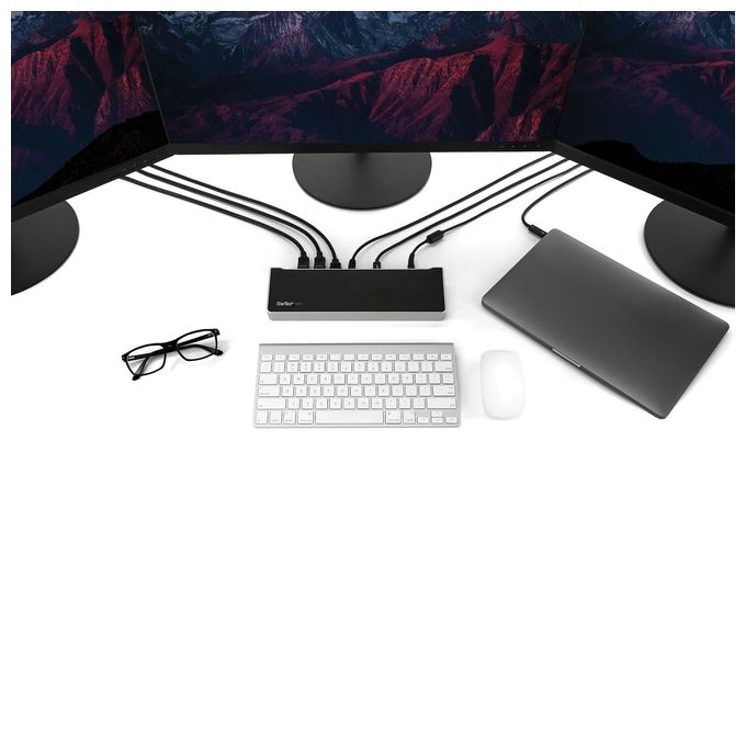 Startech Dock per Triplo Monitor 4k Usb-c con 5x Porte Usb 3.0