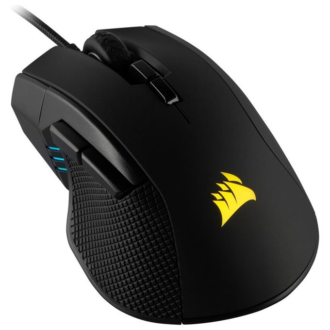 Corsair Ironclaw Rgb Fps-Moba Mouse Gaming Ottico Sensore 18000 Dpi Retroilluminazione Rgb Led Nero