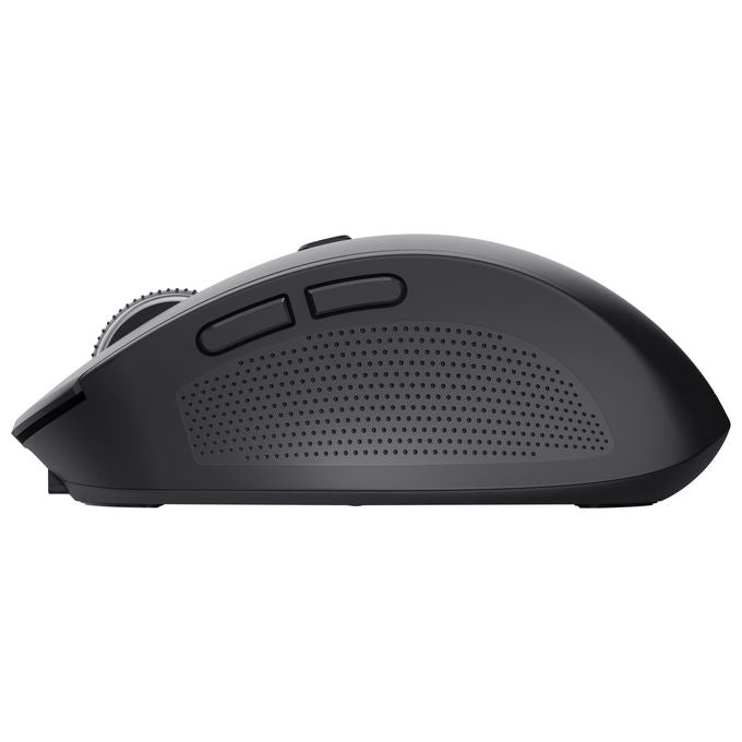 Trust 24819 Ozaa Mouse Wireless Bluetooth Ottico 3200 DPI 6 Pulsanti Silenziosi Multiconnessione Ricaricabile colore Nero