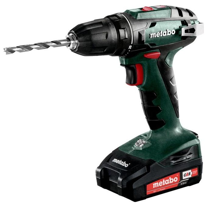 Metabo 602207560 BS 18 Trapano Avvitatore a Batteria 18V 2x2 Ah Li-Ion coppia 48 Nm con caricatore SC 30
