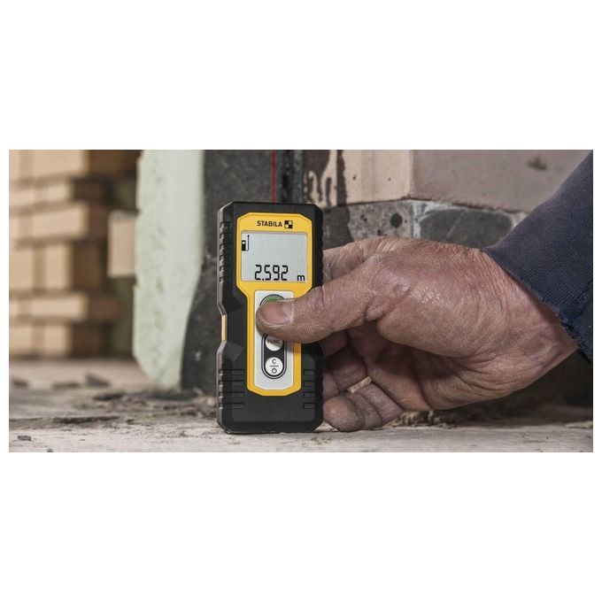 STABILA 18816 LD 220 Misuratore di Distanza Laser Portata 30 m Precisione ±3 mm IP54 colore Nero