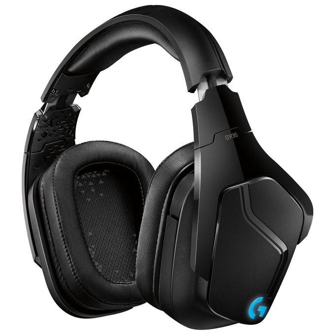 Logitech G935 Cuffie con Microfono per Gaming Audio Surround 7.1 Wireless Driver Pro-G 50mm Lyghtsync RGB Nero