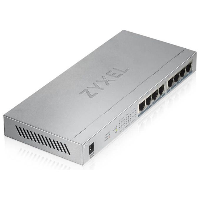 Zyxel GS1008HP Switch 8 x 10-100-1000 PoE+ Desktop o Montaggio a Parete 60W