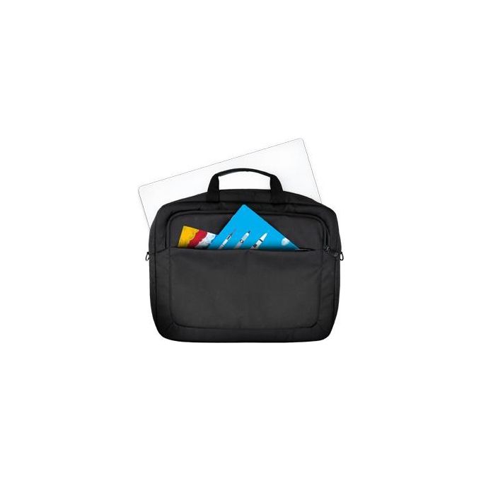 Atlantis Land P004-KL12-A0-16 Borsa per Notebook 16'' Tracolla Poggia Spalle Tasca Portaoggetti Vano Portadocumenti colore Nero