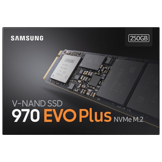 Samsung MZ-V7S250BW Hard disk SSD 250GB 970 EVO PLUS M.2 NVMe Nero-Arancione