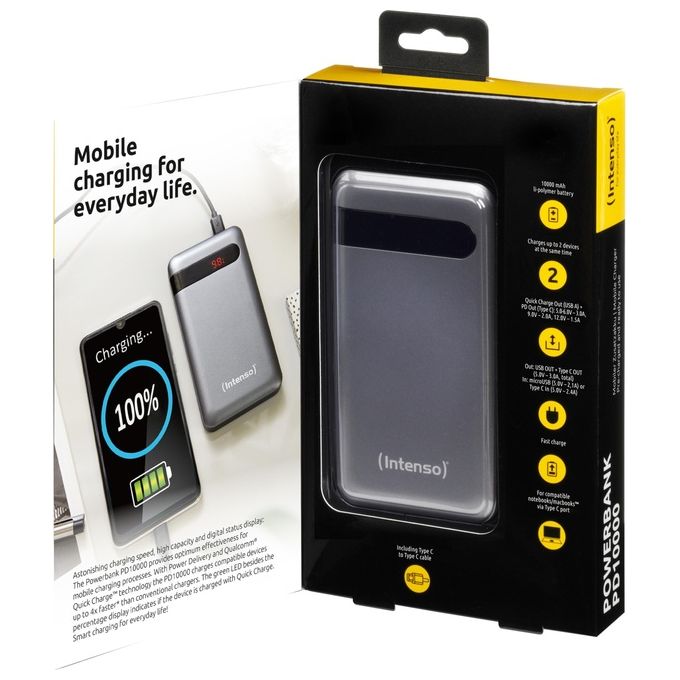 Intenso Powerbank PD10000 Power Delivery 10000mAh Nero