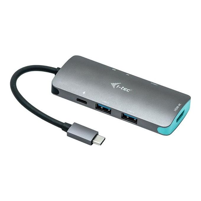 I-tec C31NANODOCKPD USB-C Metal Nano Dock 4K HDMI Power Delivery 100W 3x USB 3.1 1x SD 1x microSD colore Nero