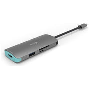 I-tec C31NANODOCKPD USB-C Metal Nano Dock 4K HDMI Power Delivery 100W 3x USB 3.1 1x SD 1x microSD colore Nero